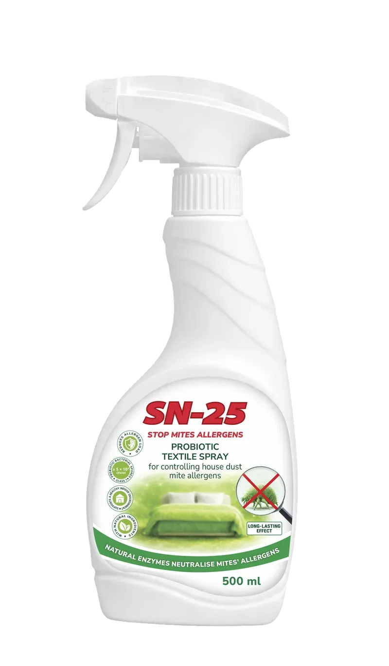 SN-25 Stop Mites Allergens bottle — probiotic textile spray, 500 ml